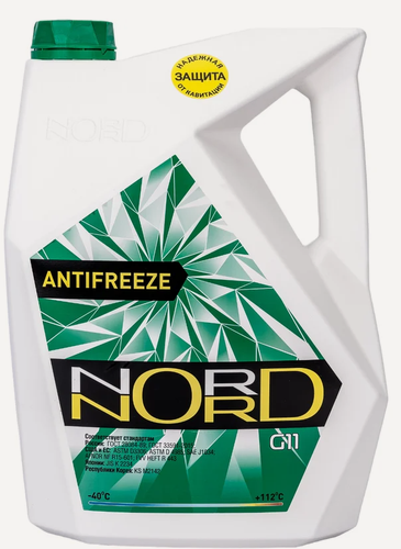 Изображение товара Антифриз nord high quality antifreeze готовый -40c зеленый 10 кг