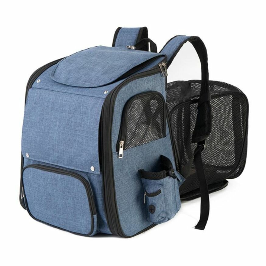 Рюкзак для переноски домашних животных маленьких и средних пород собак кошек кроликов расширяемая сетчатая дышащая складная сумка для путешествий