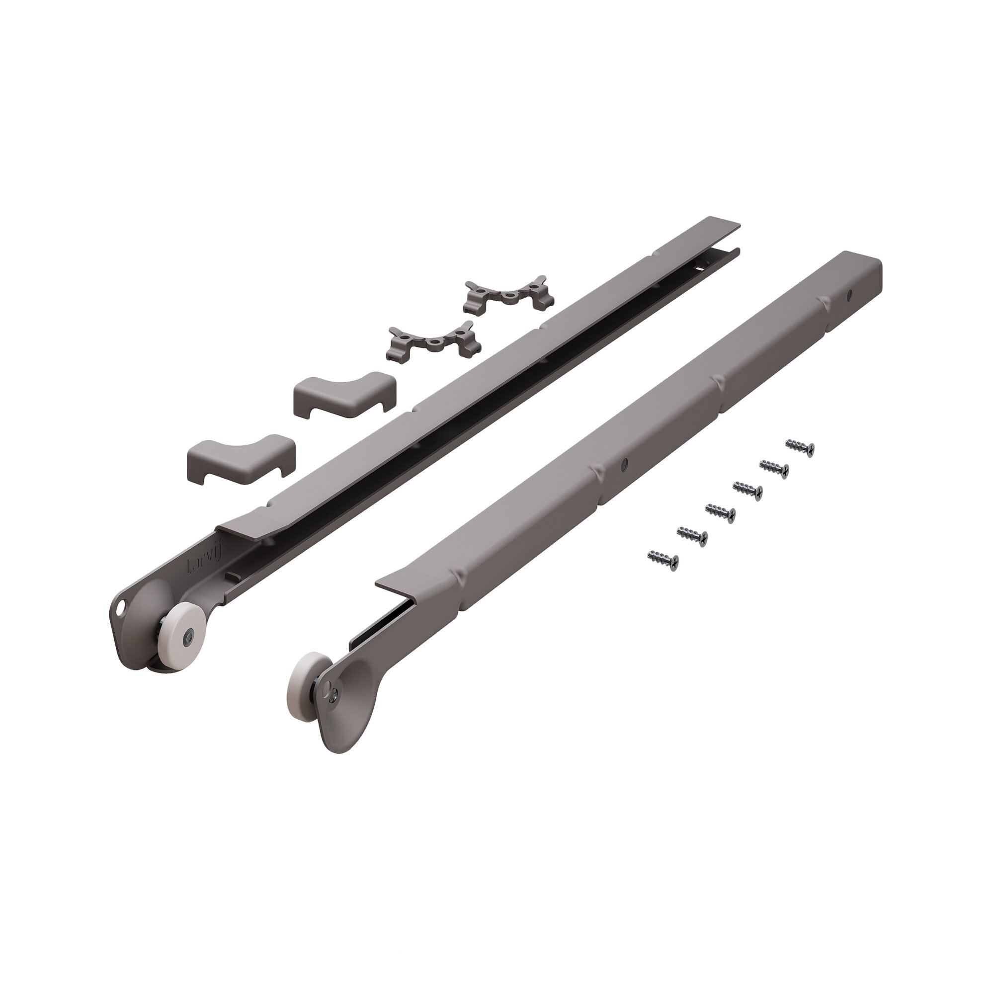 Комплект роликовых направляющих Лион 493 мм сталь цвет серый