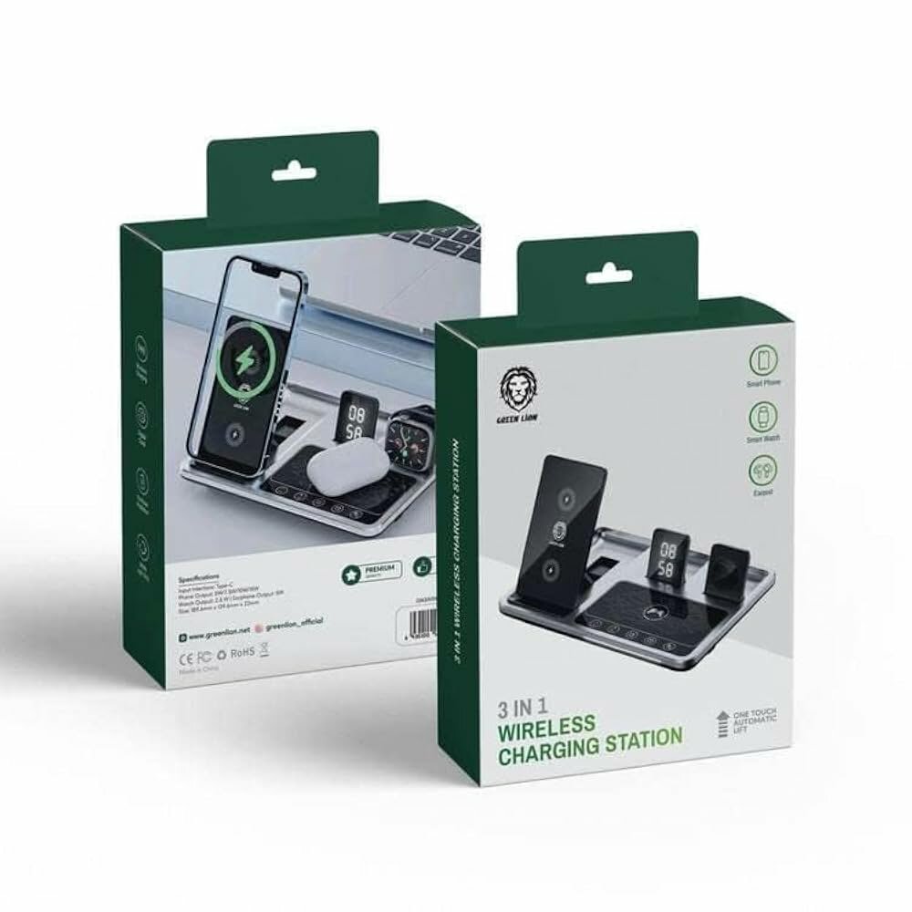 Беспроводная зарядная станция Green Lion, 4 в 1, полная информация