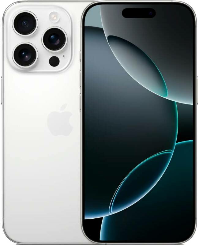 Смартфон Apple iPhone 16 Pro 128 ГБ (eSIM + eSIM) белый титан, без RuStore