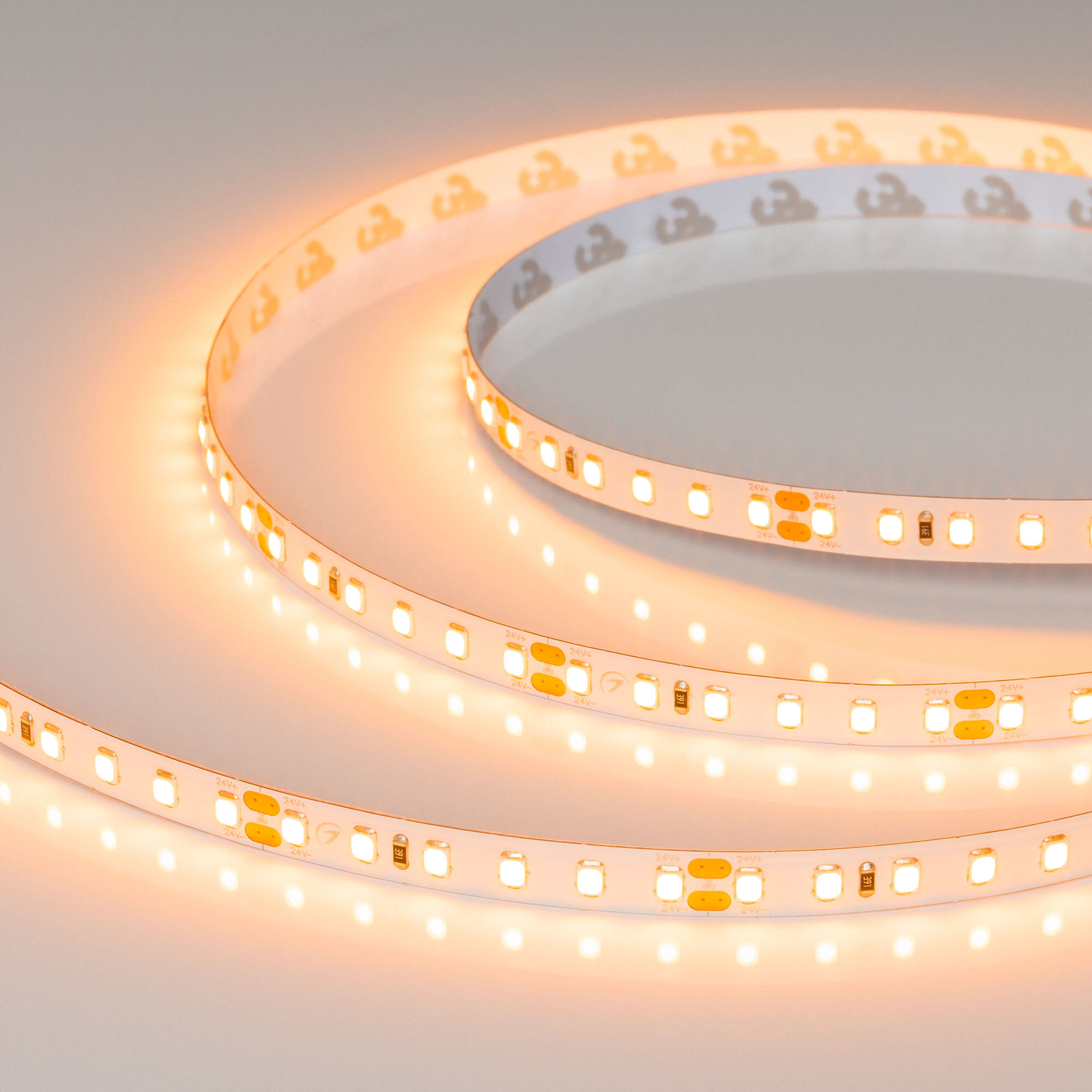 Светодиодная Лента UL-A120-8mm 24V Warm1900 (9.6 W/m IP20 5m) (Arlight Открытый) 056725