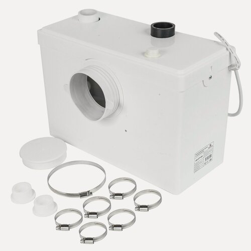 Изображение товара Канализационный насос с измельчителем для отвода из унитаза, раковины, душа- ванны; мощность: 600 Вт, TIM (AQUATIM), AM-STP-600