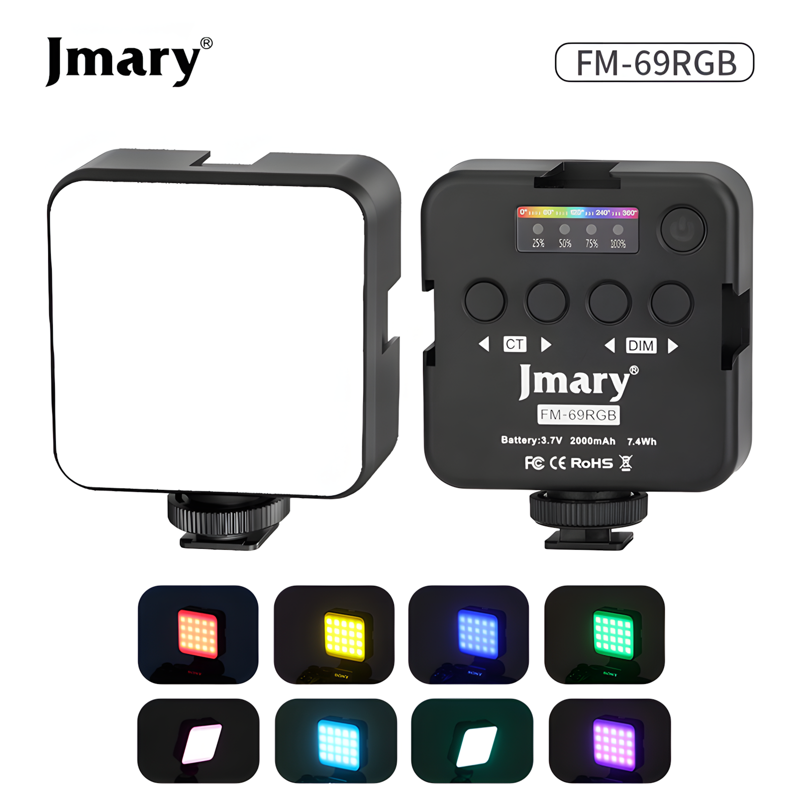 JMARY FM-69RGB Светодиодная Кольцевая Лампа для Фото и Видеосъемки Чёрная