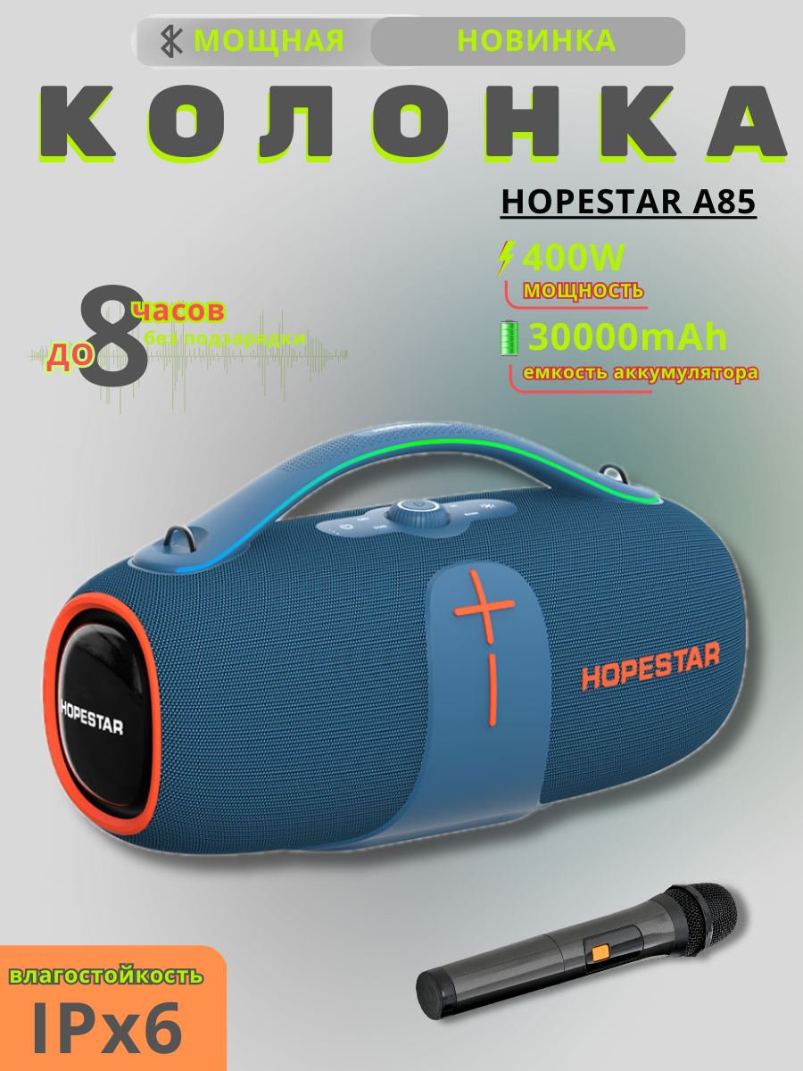 Колонка музыкальная беспроводная bluetooth с микрофоном A85