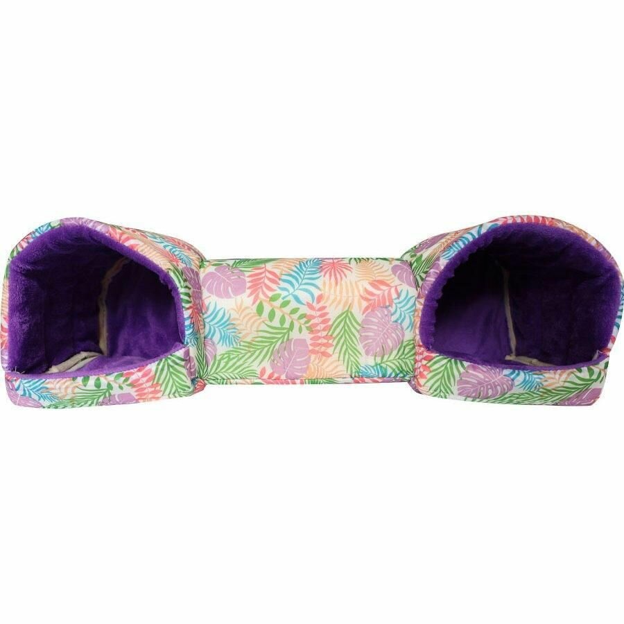 Лежанка для морских свинок туннель-убежище с противоскользящим дном моющаяся для кроликов шиншилл хомяков и хорьков