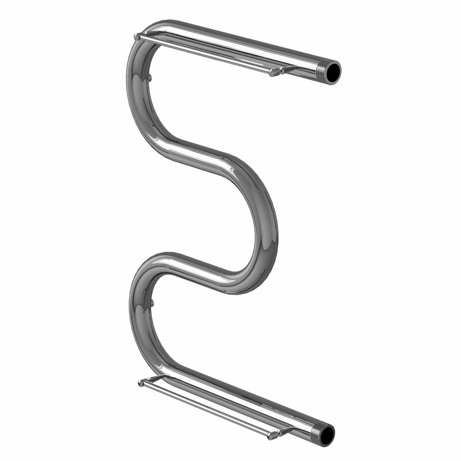 Полотенцесушитель водяной М-образный 50х40 см (подключение 1' дюйм с полкой)