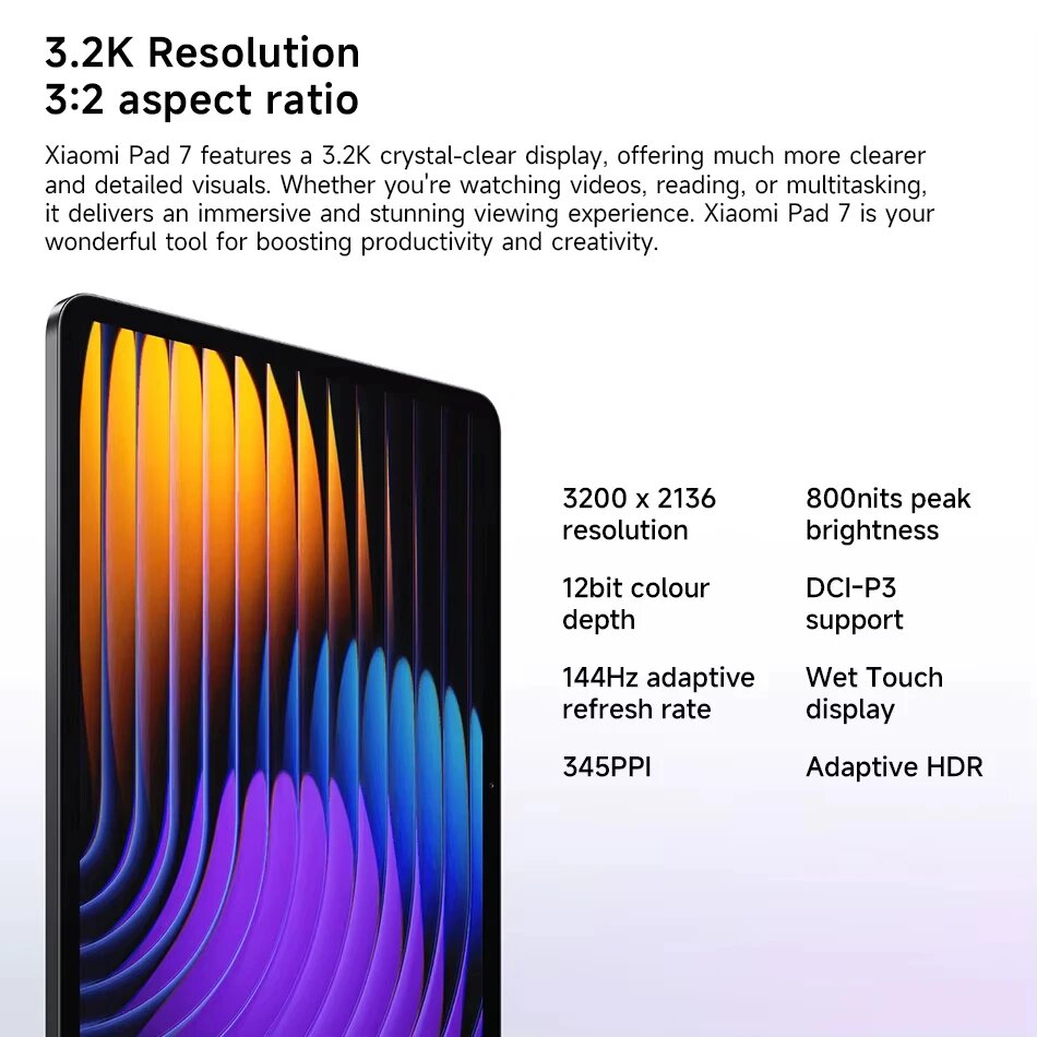 Планшеты Xiaomi Планшет Xiaomi Pad 7, 11", 12/256ГБ, Wi-Fi, Android