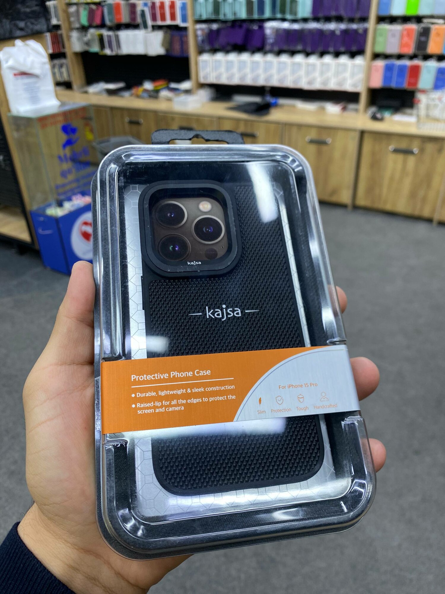 Защитный чехол Kajsa для iPhone 15 Pro — прочный, стильный, с защитой камеры