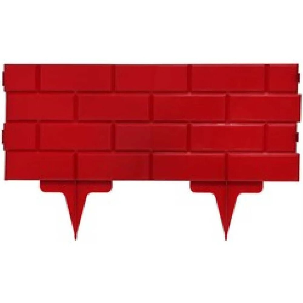 Лето Забор декоративный Кирпич 5 секций 19смх25м (терракот) п/эт. 25591