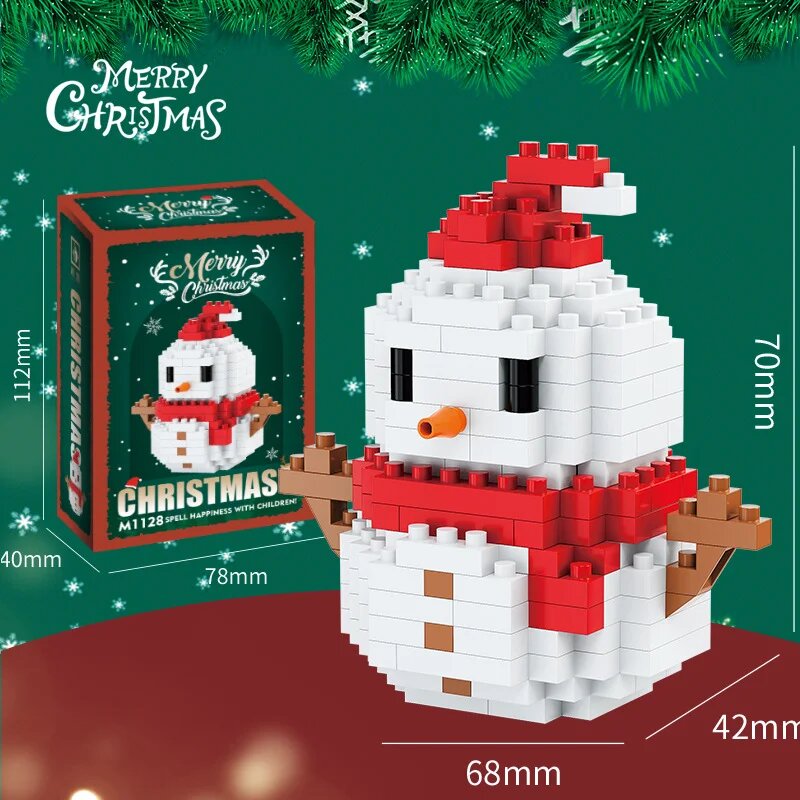 OUZEY Строительные блоки Санта-Клауса Red Snowman