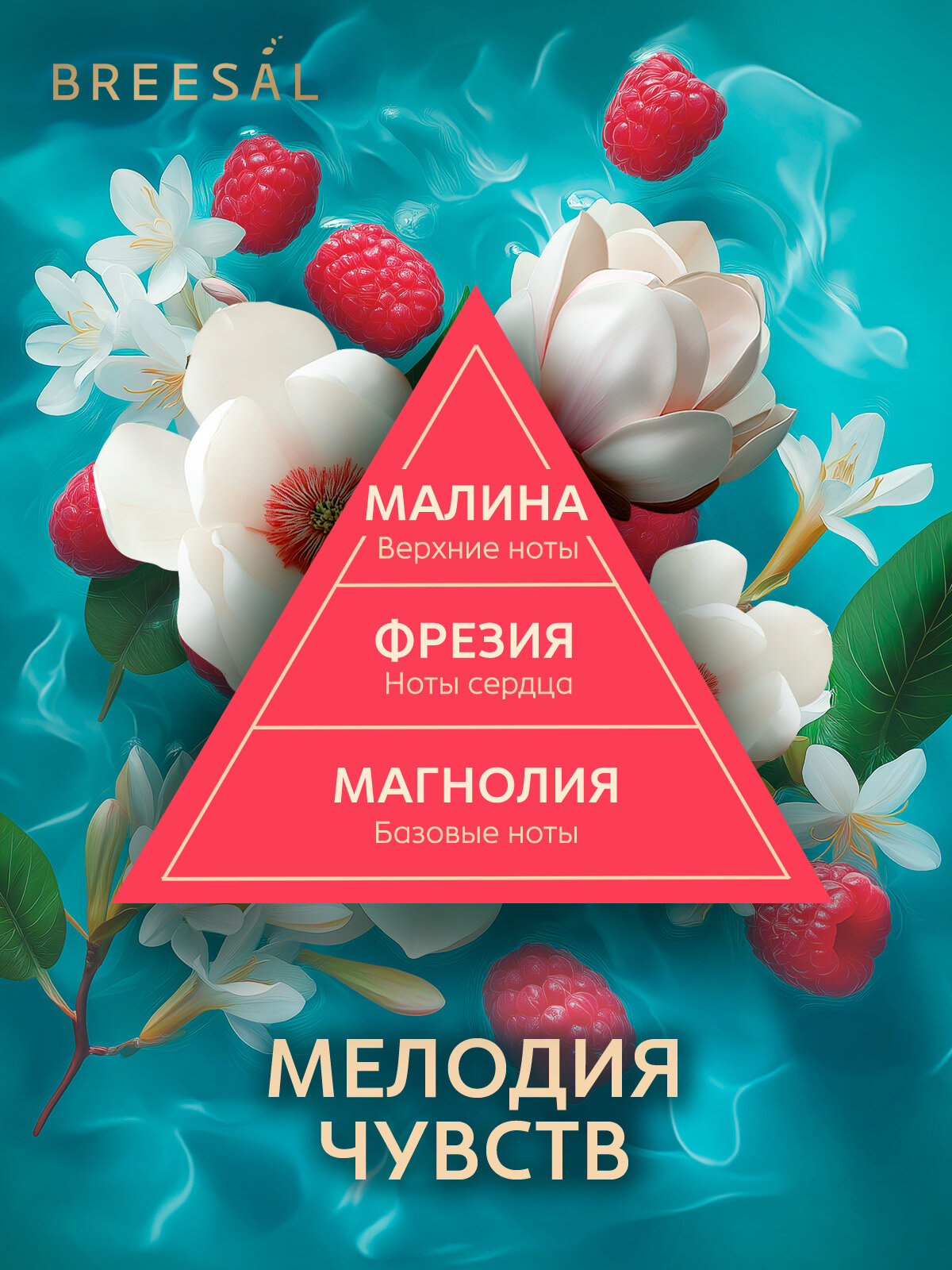 Ароматизатор для дома роза Breesal Arome Fleur Мелодия чувств, Декоративный ароматизатор, 60 мл — фото 1