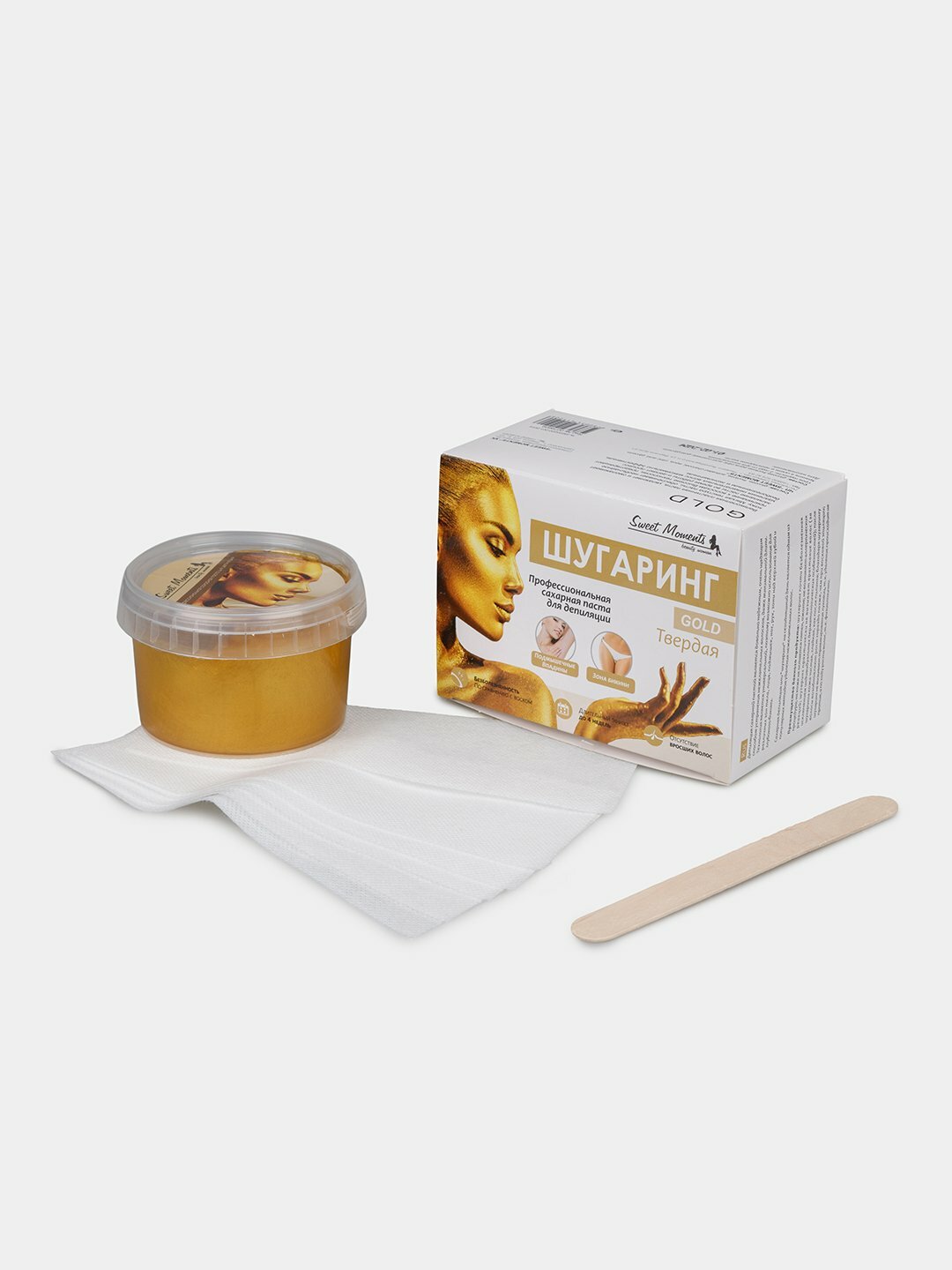 Сахарная паста SWEET MOMENTS "Gold", для шугаринга без боли, 300 г