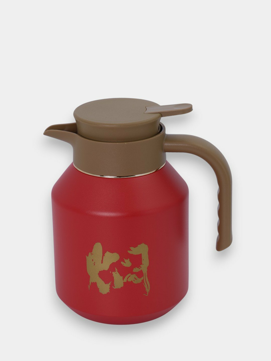 Термокружка "Термос-Чайник", для чая и кофе, 1.8 л, пластик, металл, цвет алый