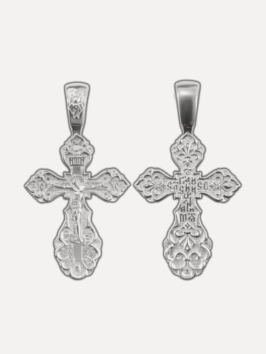 Изображение товара Крестик, серебро, 925 проба, родирование