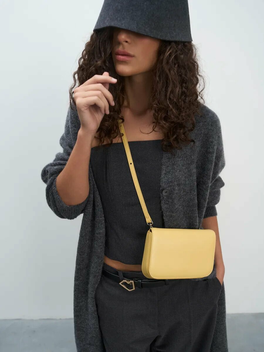 Сумка кросс-боди LeVertige LAPTOP, фактура гладкая, желтый — фото 1