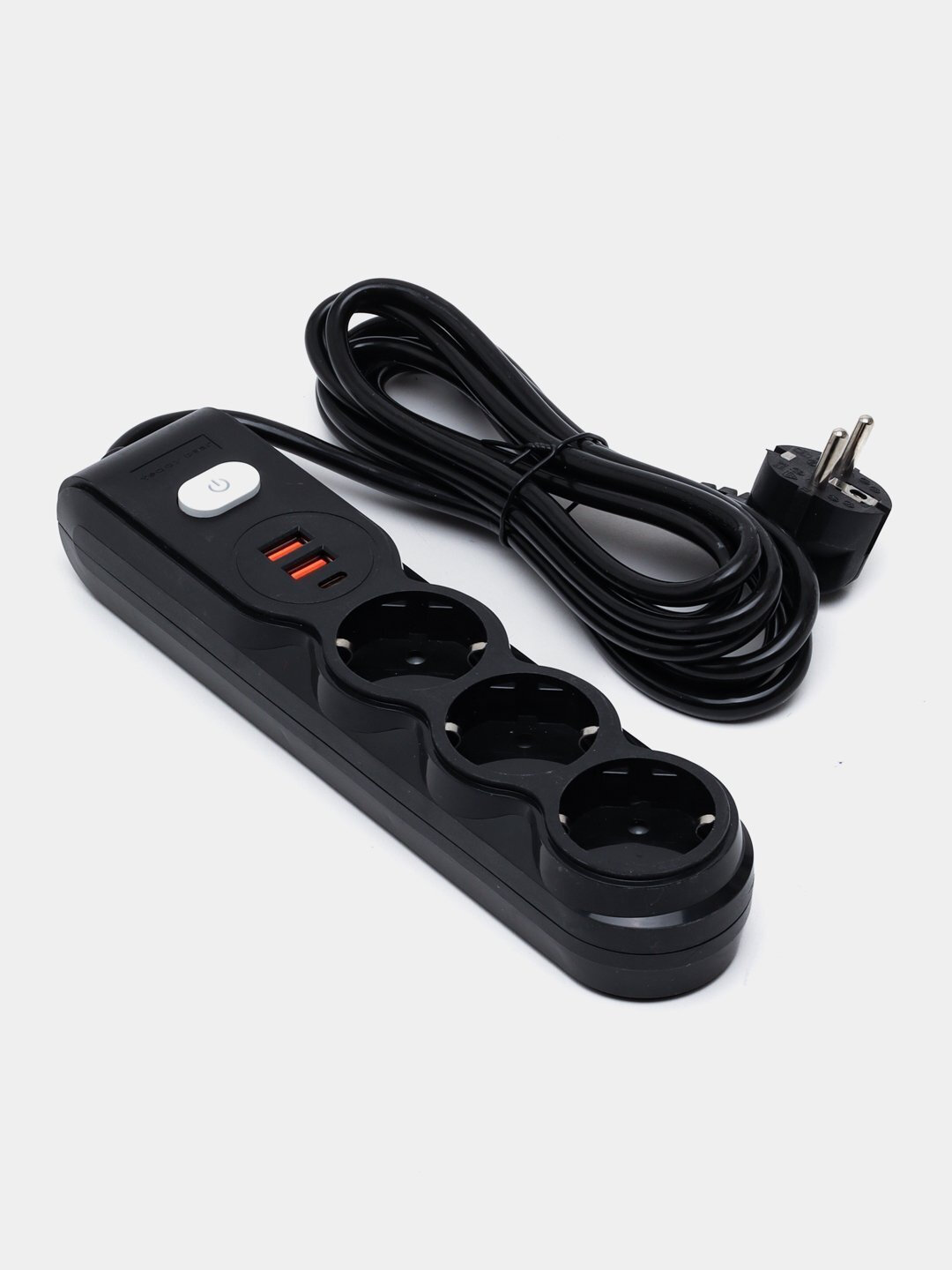 Удлинитель, кабель, электрический удлинитель, тройной, type-c и USB кабель — фото 1