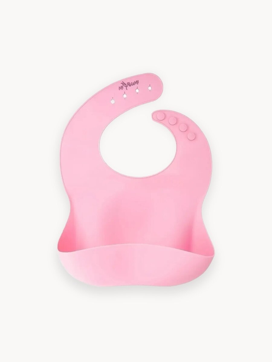 Нагрудник Miyoumi для кормления, силиконовый, с карманом, непромокаемый
