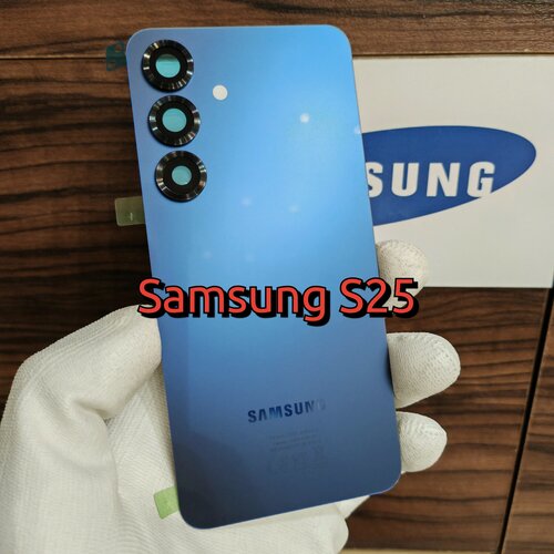 Изображение товара Крышка для Samsung S25 (заднее стекло) "Премиум качество" цвет: Тёмно-Синий