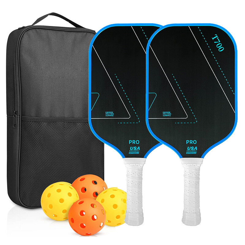 Ракетка для Pickleball T700, с рисунком, матовая, углеродное волокно, 2 шт.