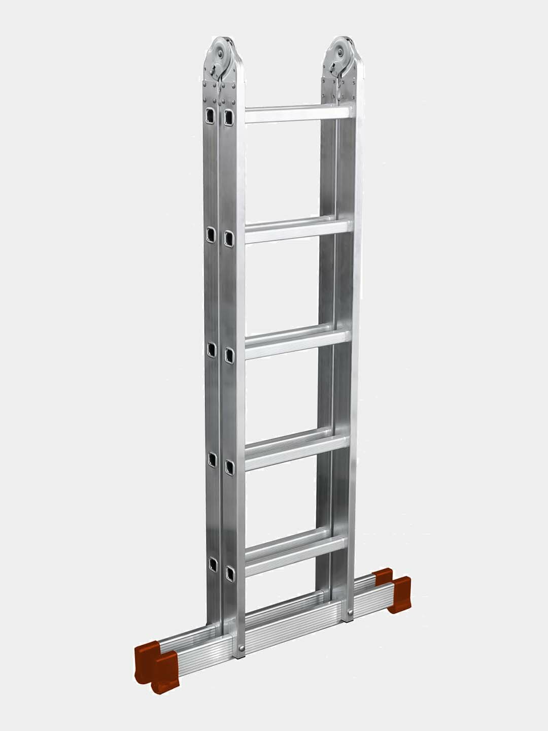 Лестница-трансформер Sarayli 2x, алюминий, 2 секции, 4 ступени — фото 1