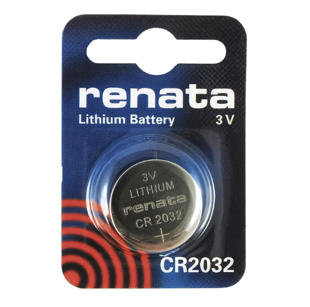 Элемент питания Renata CR2032, литиевый 3V, срок службы 10 лет, для часов и техники
