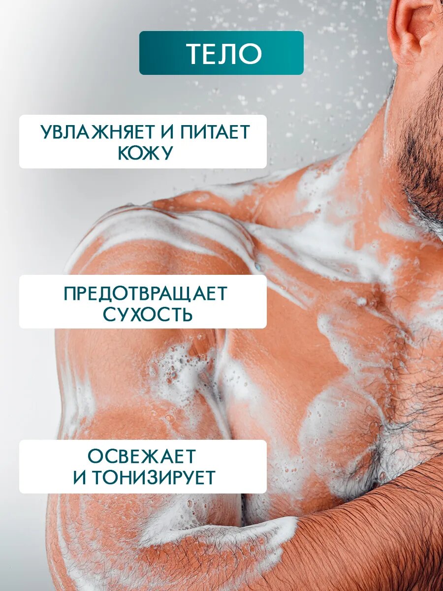 Парфюмированный мужской шампунь + гель для душа 2в1 Индекс Натуральности 800 мл — фото 1