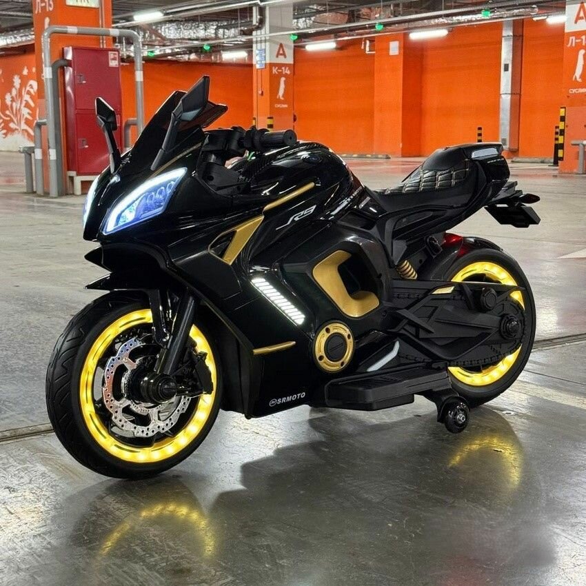 Детский электромотоцикл Yamaha YZF-R6 9566 12V черный