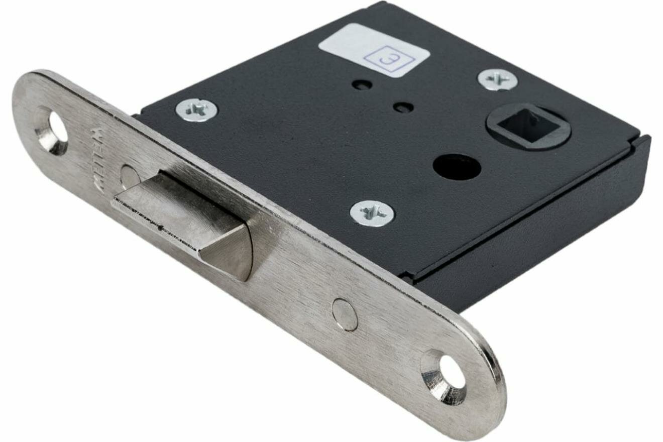 Защелка дверная меттэм ЗЩ1 3  межкомнатная  левая  сталь  врезная  хром