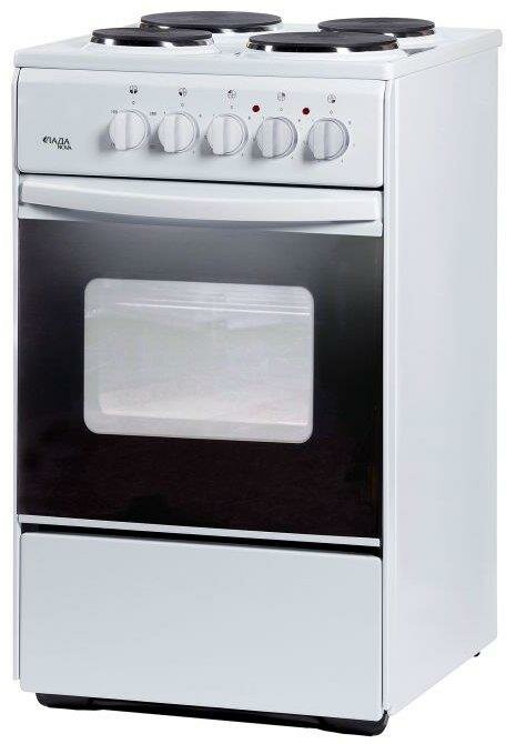 Электрическая плита лада NOVA AE 14027 W с электрической духовкой, объем 50 л, белый