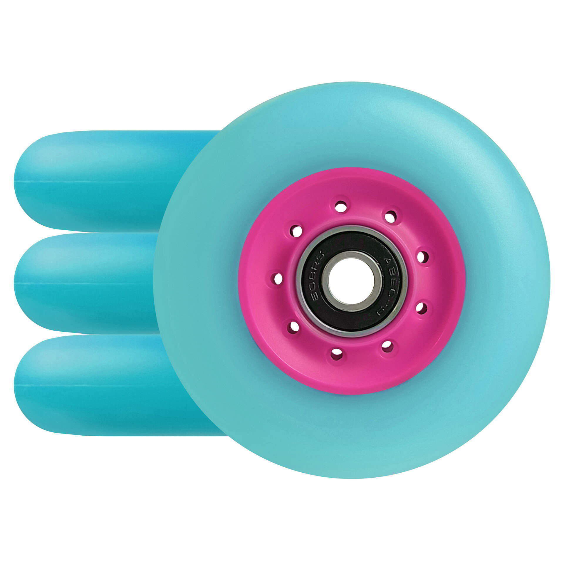 Набор колёс для роликов, 4шт: Ride Story Empower Wheels 80мм/85A (4pcs) + ABEC 9, Blue/Pink