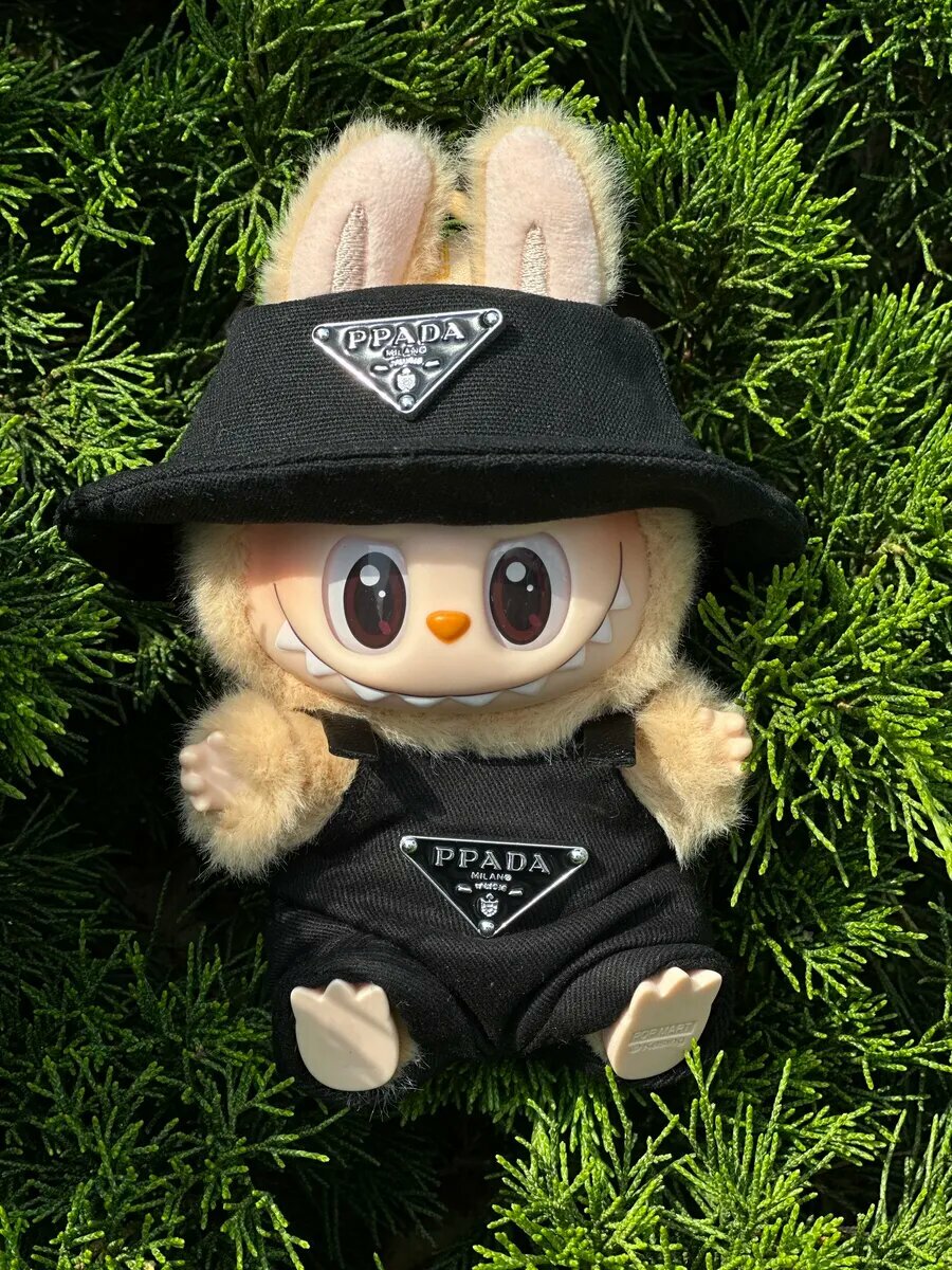 Костюм Prada, для Labubu, качественный материал, черный цвет