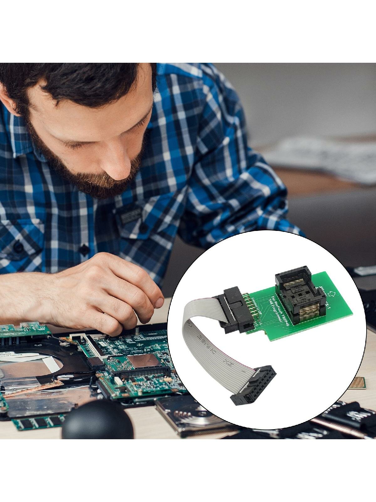 Efficient ADP_F48_EX-1 Adapter For T48 (TL866-3G) Programmer Enhances Chip Programming Stability And Speed — фото 1