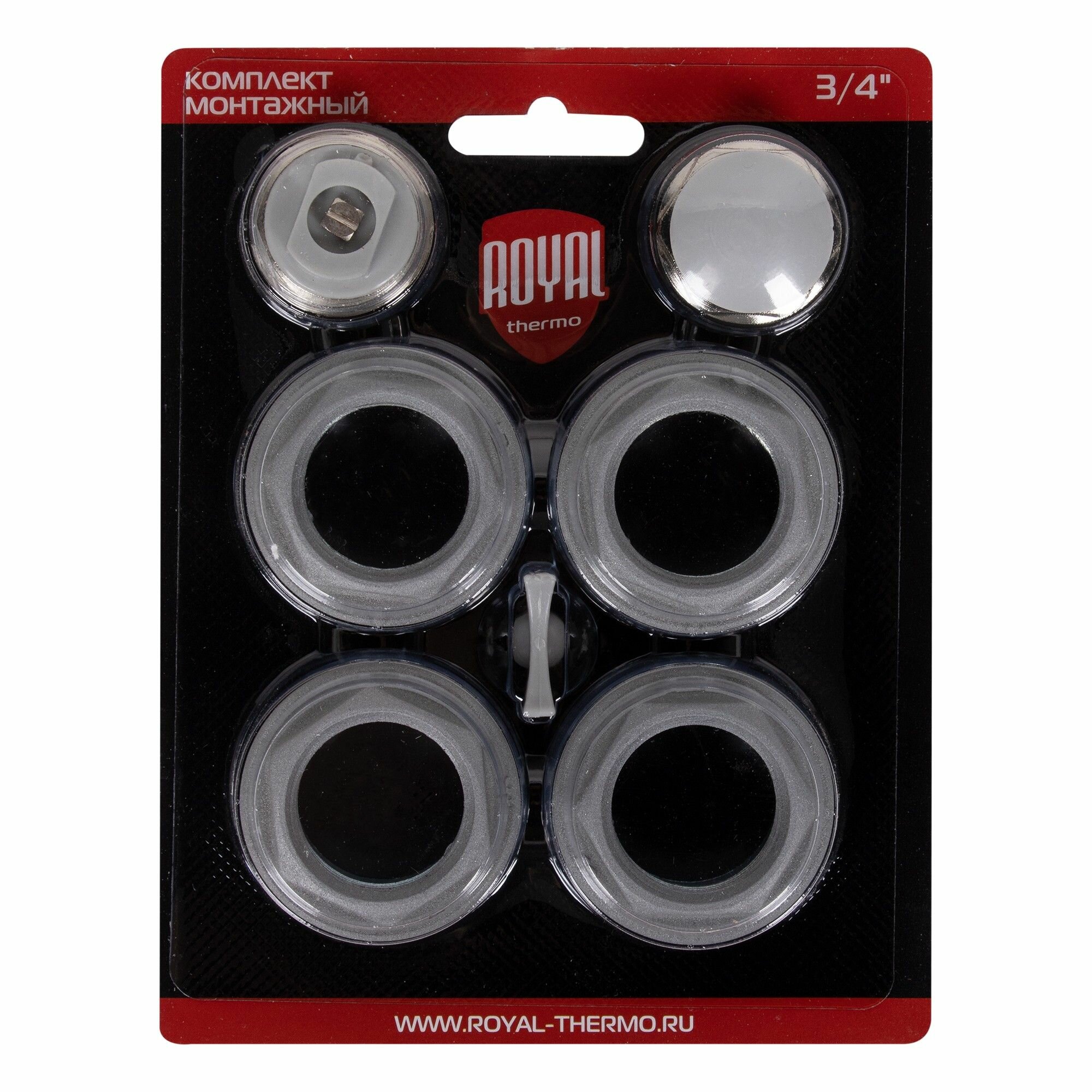 Монтажный комплект для радиаторов Royal Thermo 1"x3/4" сталь серый - фото №7