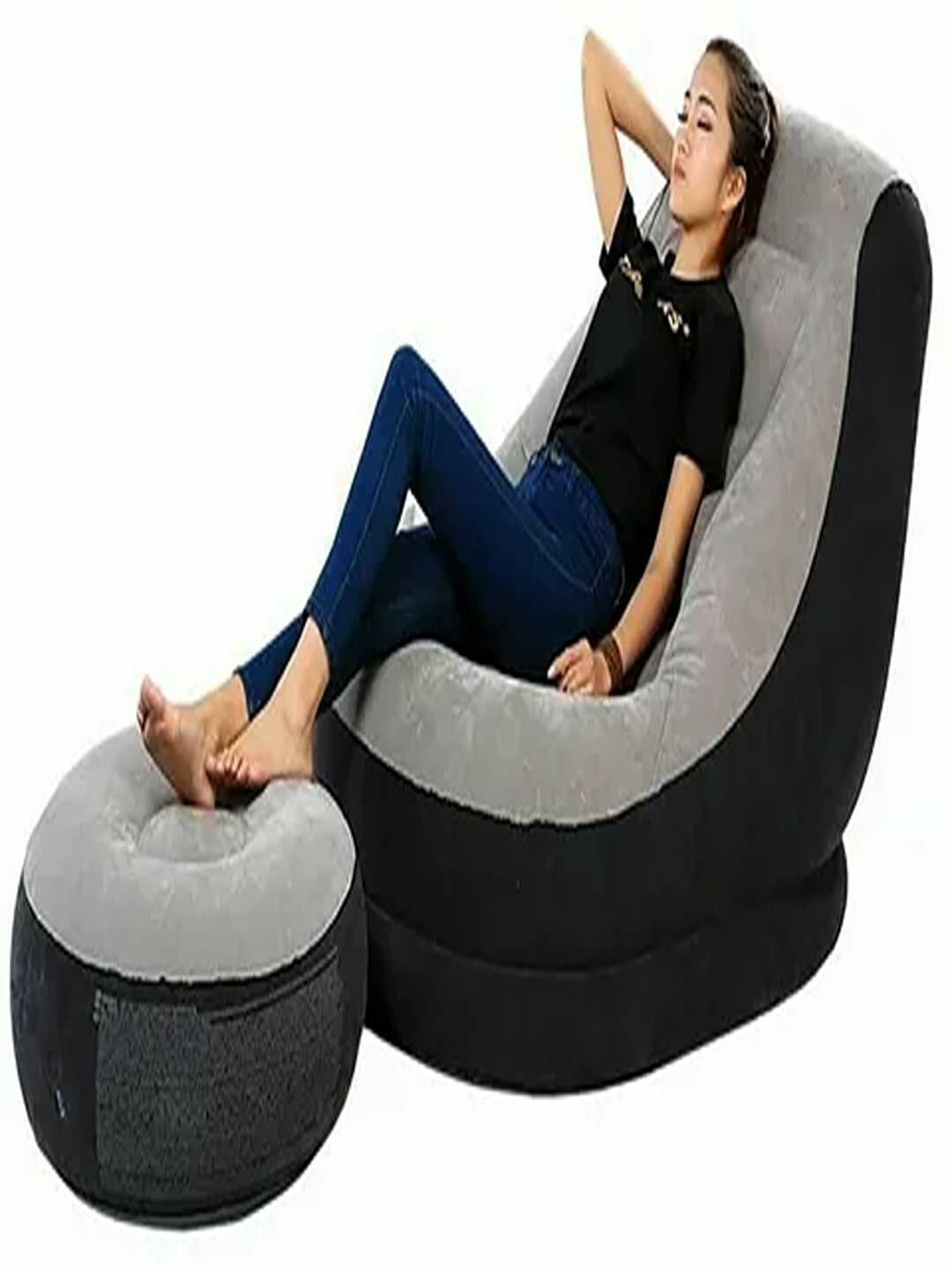 Надувное кресло 102х137х79см "Ultra Lounge" с пуфиком 64х28см, 120кг