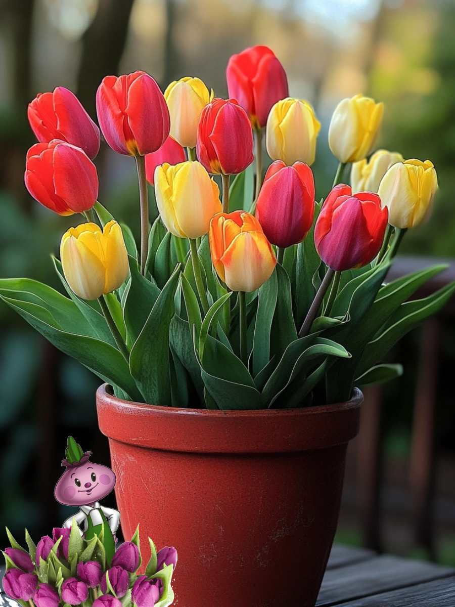 Луковицы цветов, chipollino-flowers, ТЮЛЬПАНЫ RED AND YELLOW MIX (5 луковиц)