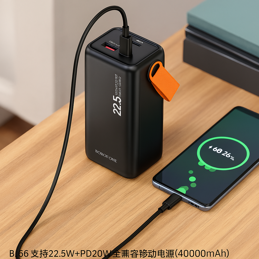 Внешний аккумулятор (Power Bank) Borofone BJ66 40000mAh, Черный