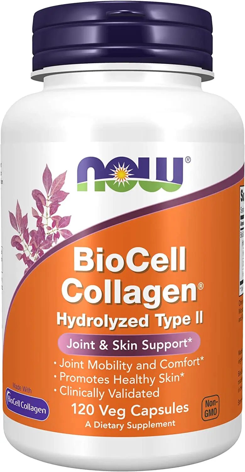 Пищевая добавка NOW "BIOCELL COLLAGEN", для суставов и кожи, 120 капсул