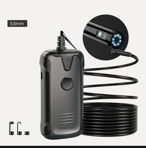 Изображение товара Эндоскоп для смартфона 2 камеры 5.5мм 5м с подсветкой Android iOS Wifi