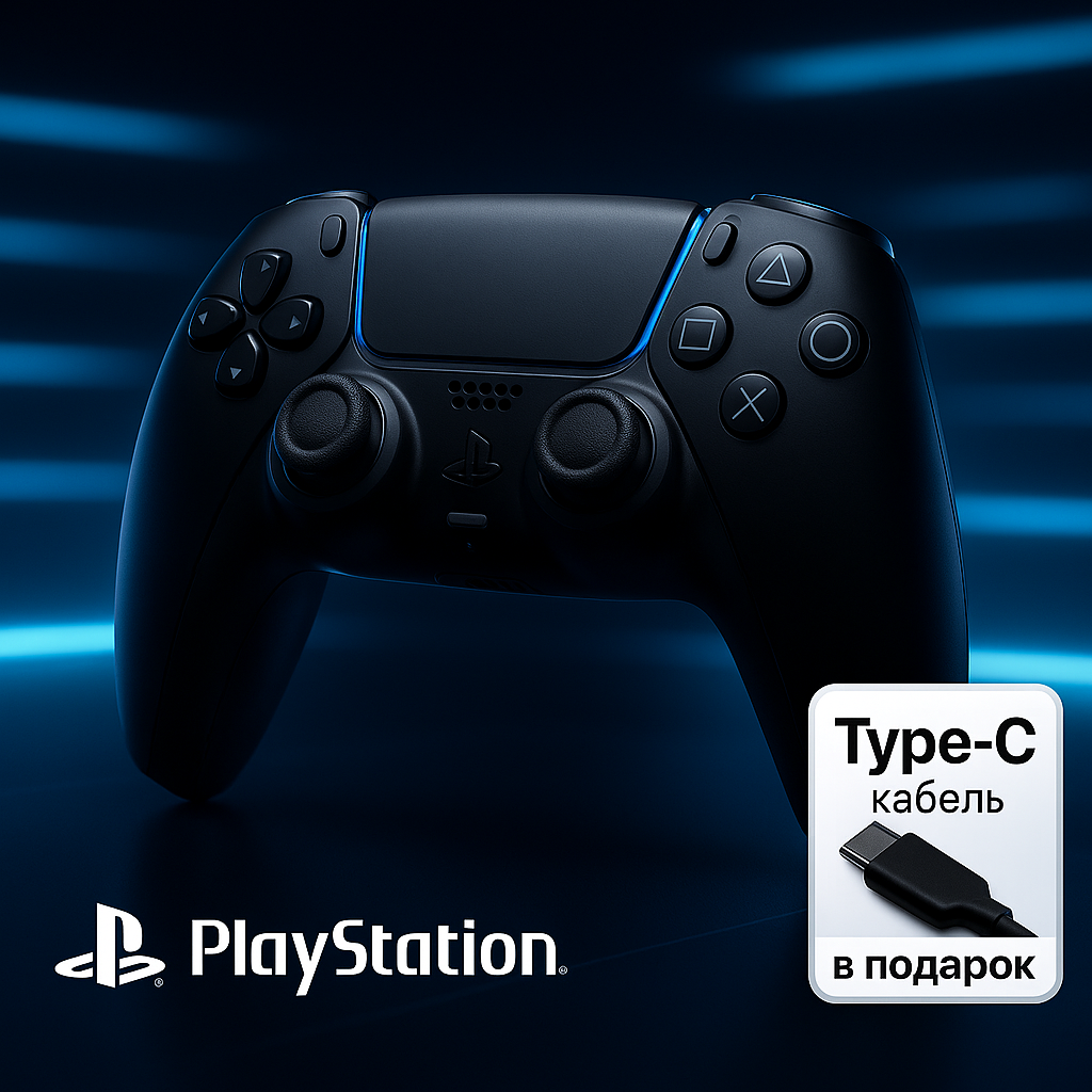 Геймпад Sony DualSense, для PlayStation 5, беспроводной, черный