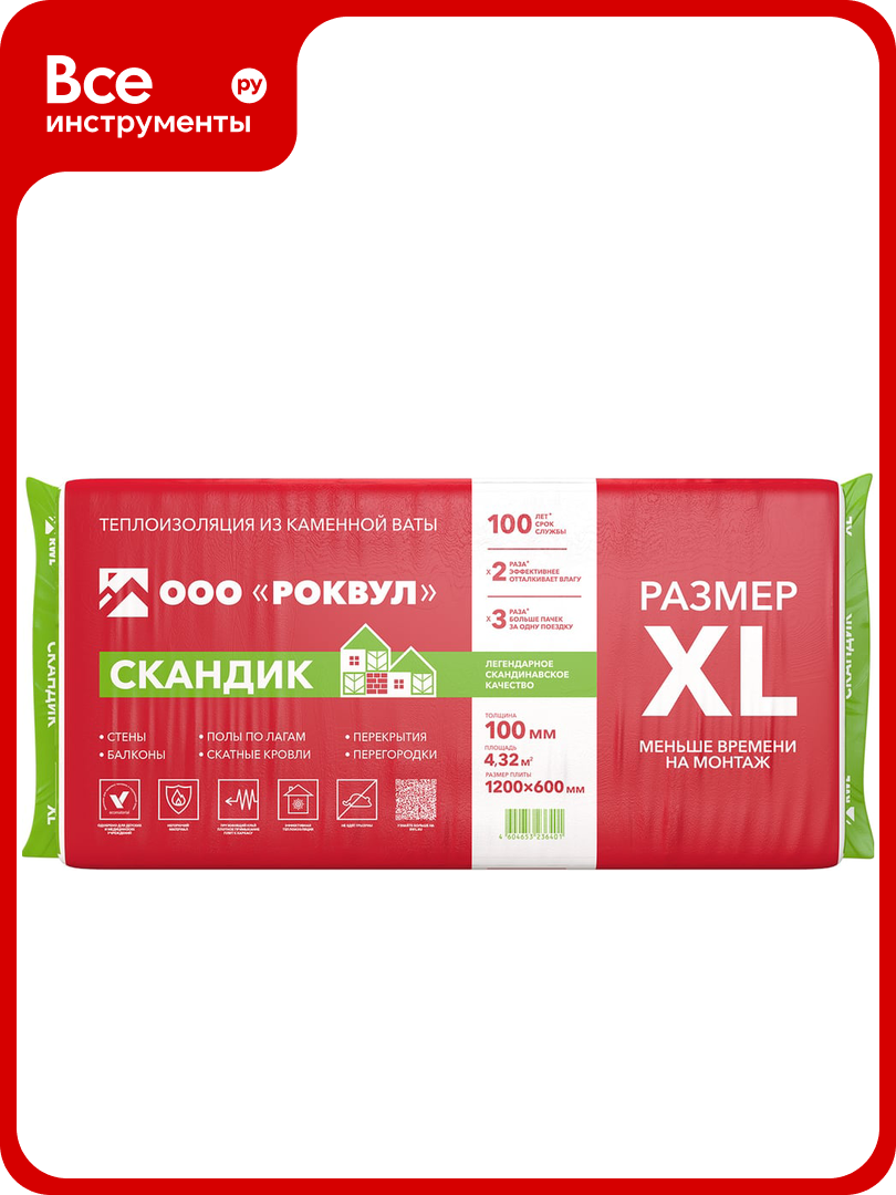 Теплоизоляционная плита RWL лайт баттс скандик XL 100 мм 171956