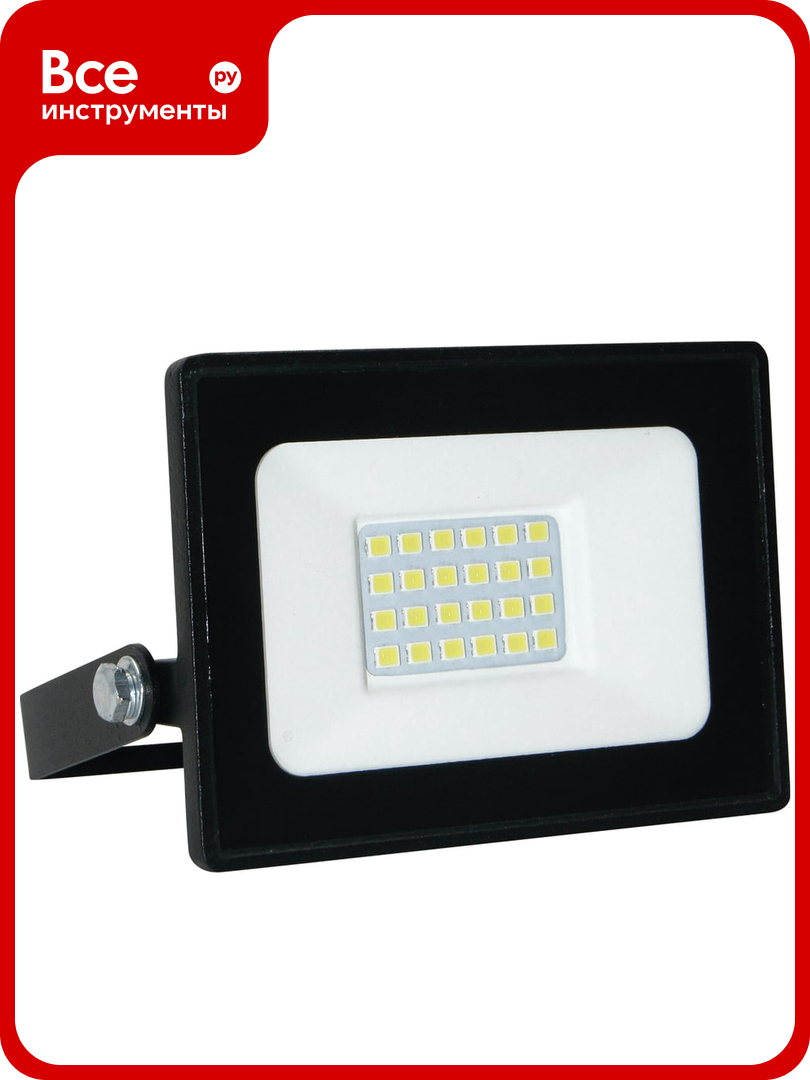 Светодиодный прожектор Volpe Ulf-q517 20w/6500k ip65 220-240v black дневной свет (6500к). корпус черный. tm UL-00010716