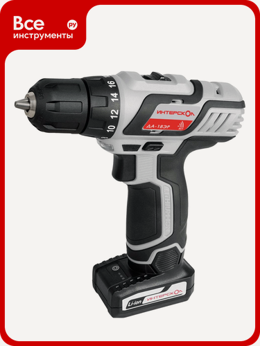 Изображение товара Аккумуляторная дрель-шуруповерт ИНТЕРСКОЛ ДА-18ЭР 436.2.2.20, облегчает работу