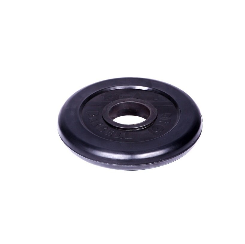 Блины для штанги и гантелей Титан 10 кг 51 мм, стальные, обрезиненные, черные