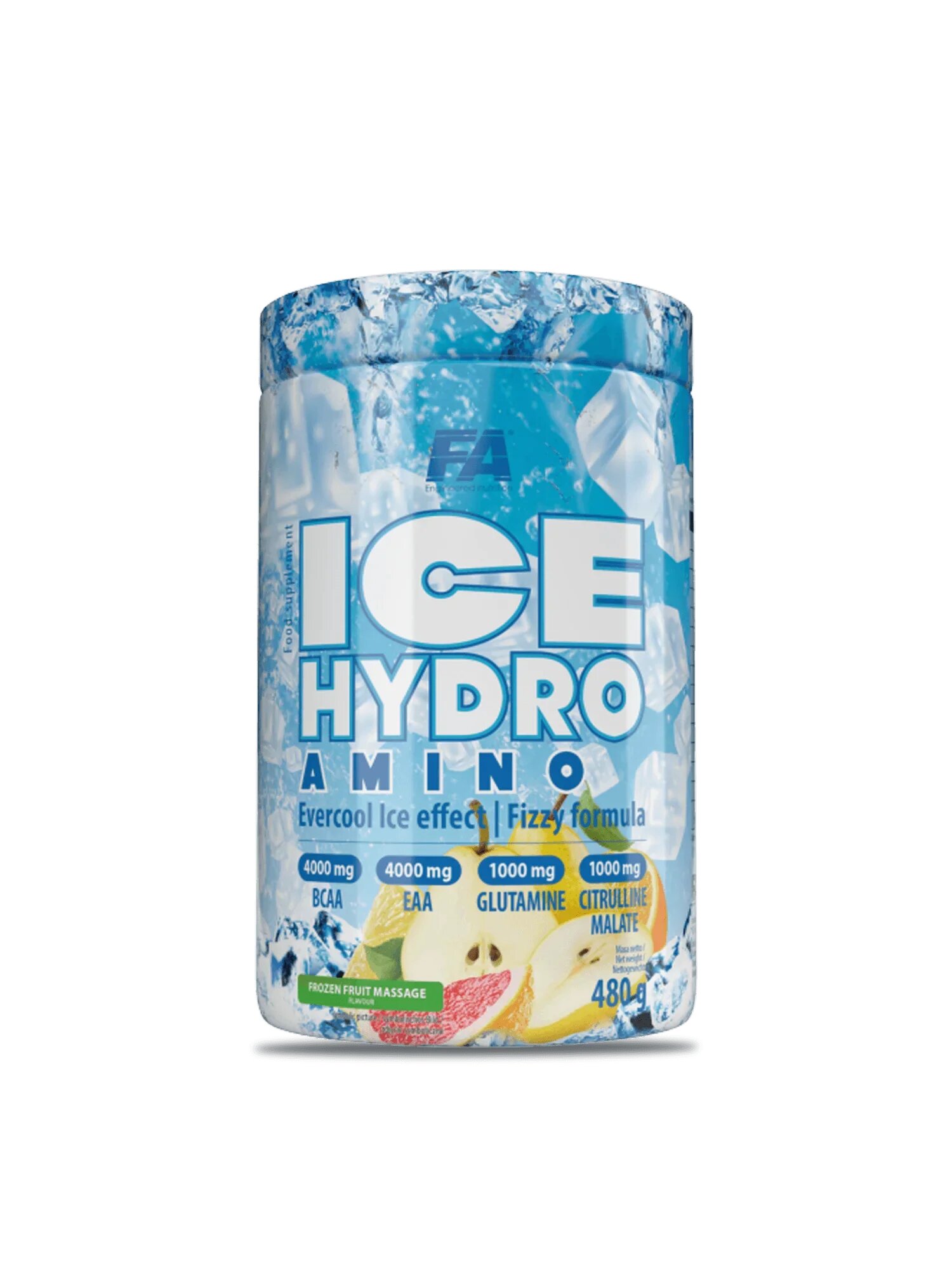 Аминокислота FA Ice Hydro, порошок, лейцин, изолейцин, валин и др, без сахара, 480 г