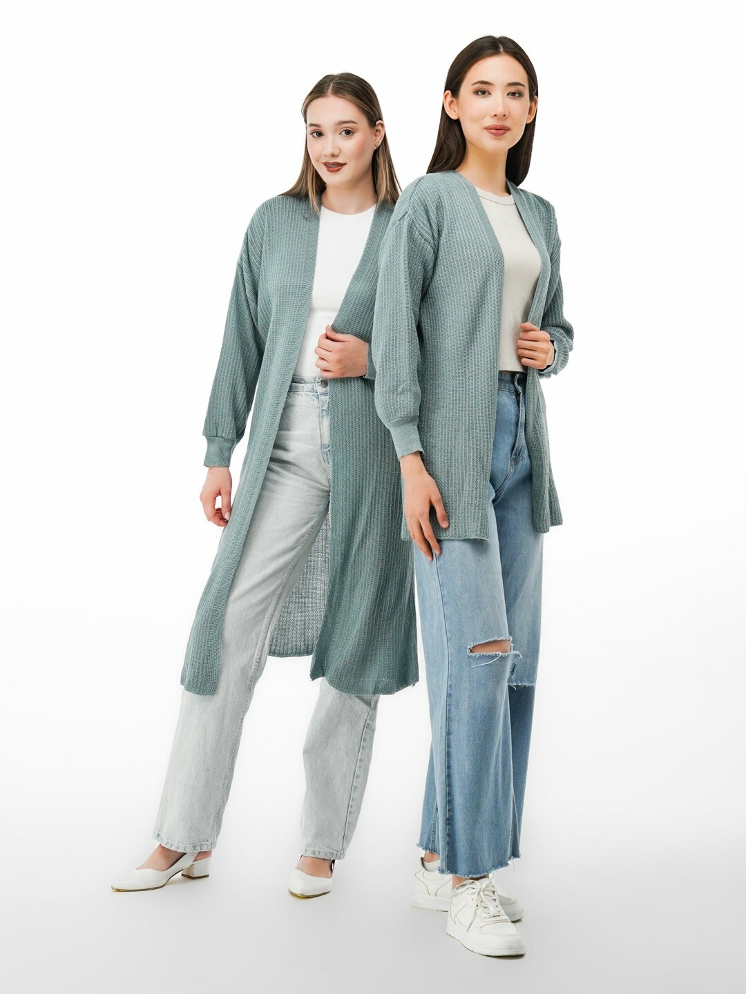 Кардиган Didov TRIKO 2401, размер 44-52/125см, , темно-бирюзовый