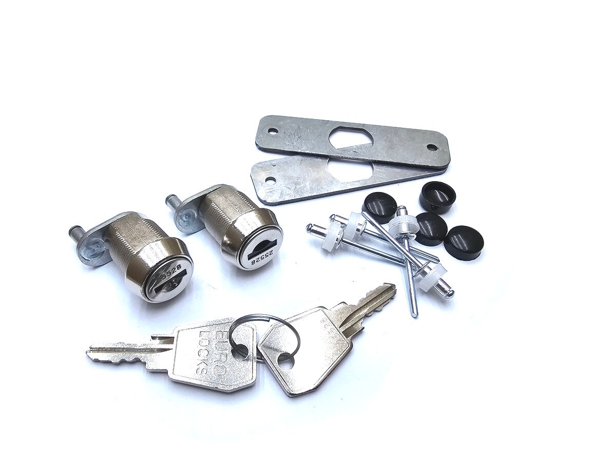 Замок автобокса нового образца Eurolock PT Group Turino  Active на 2 стороны  пт групп 2 личинки   2 ключа 