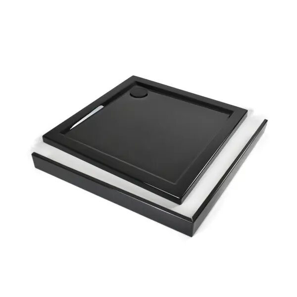 Экран для душевого поддона Metakam Apart Black квадратный 100x100 см