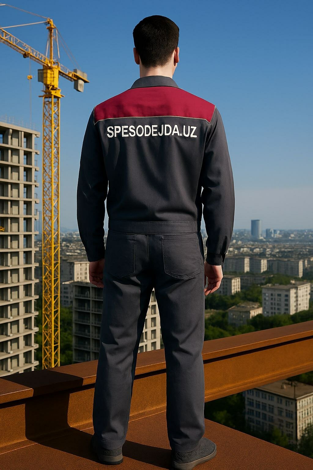 Костюм рабочий демисезонный (китель +комбинезон), мужской / спецодежда / защита от ветра и пыли — фото 1