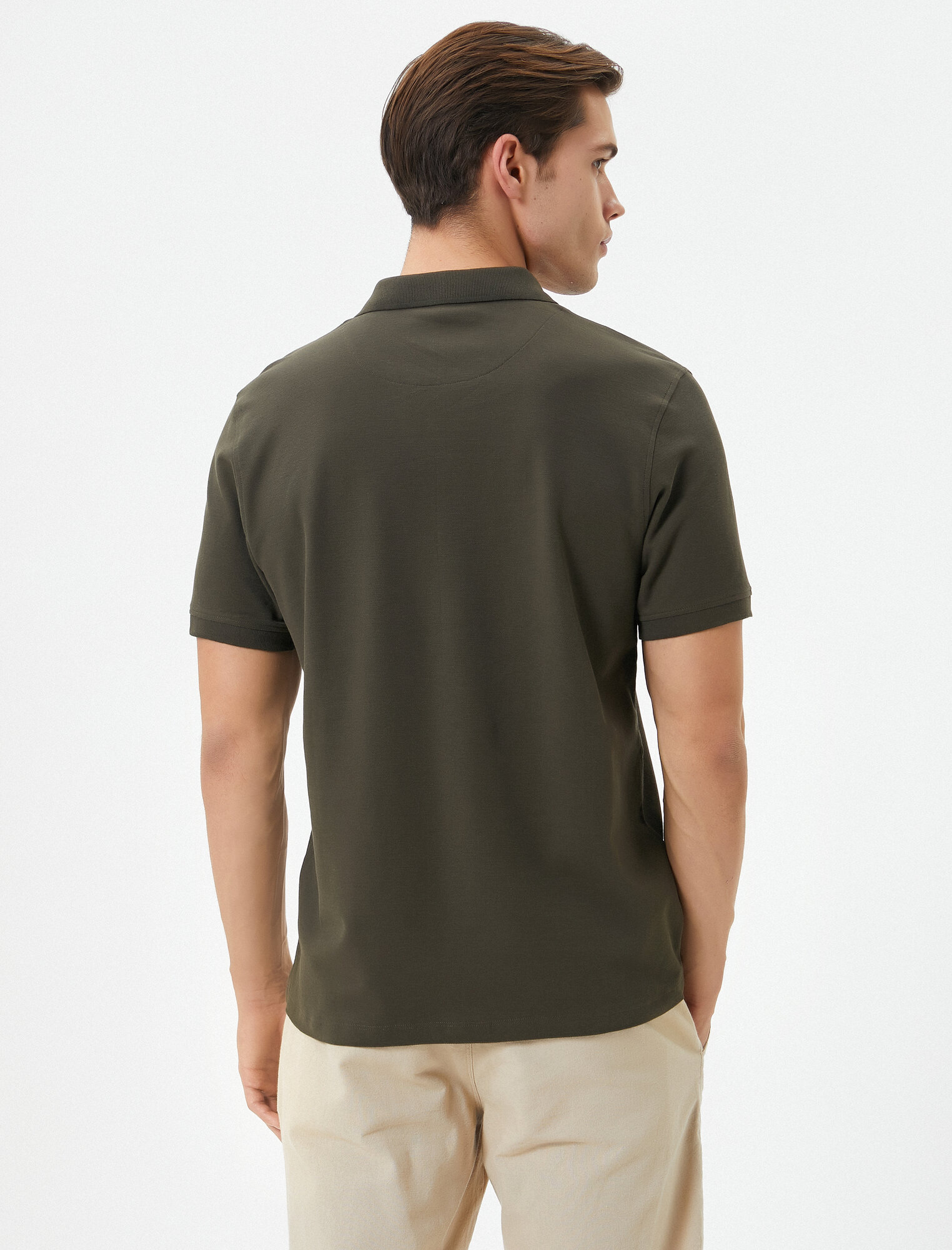 Поло KOTON, размер L, хаки — фото 1